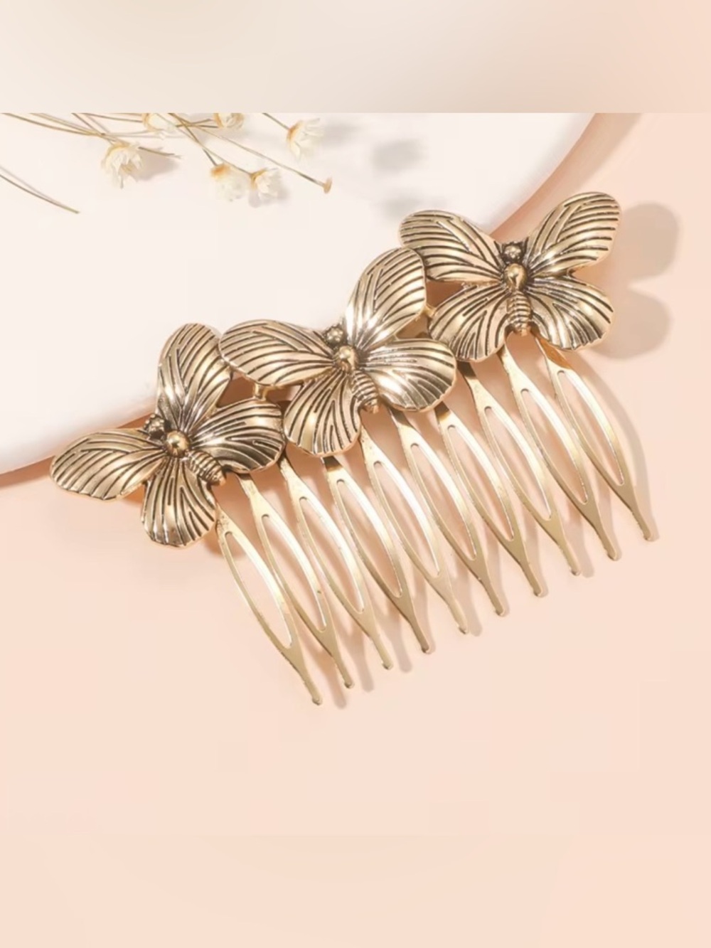 Vintage Butterfly Hair Clip Leaves Comb Hairpins Women